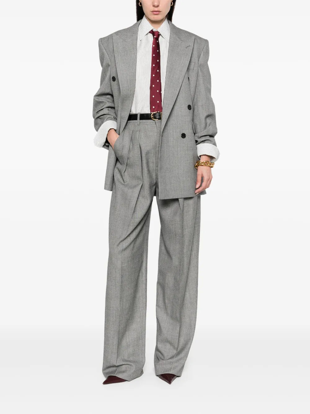 Chemises Chemise Cassandre Saint Laurent Gris Femme