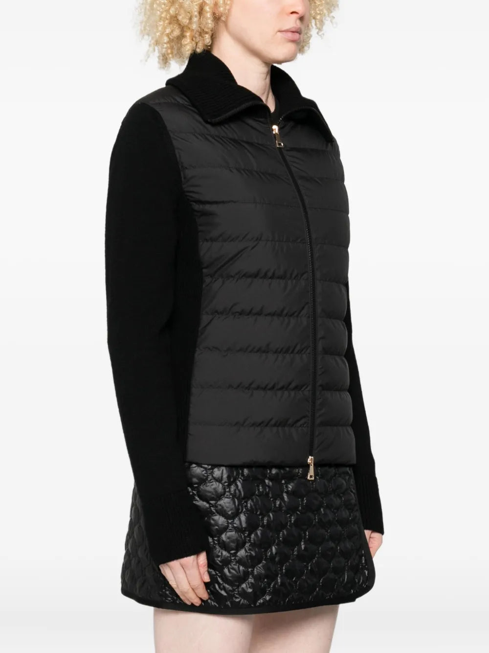 Image de l'article Cardigan bi-matière de la marque Moncler pour Femme - Saison Automne-Hiver 2025 - Vue détaillée_1