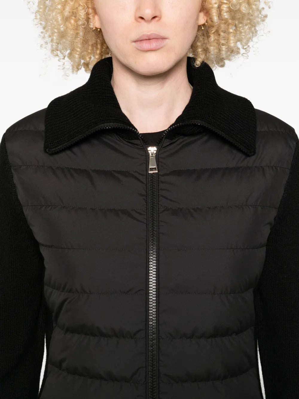 Image de l'article Cardigan bi-matière de la marque Moncler pour Femme - Saison Automne-Hiver 2025 - Vue détaillée_5