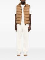 Bild des Herren T-Shirts mit Lederlogo der Marke Moncler - Herbst-Winter 2025 Saison - Rückansicht