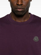Image de l'article T-shirt à logo en cuir de la marque Moncler pour Homme - Saison Automne-Hiver 2025 - Vue détaillée_4