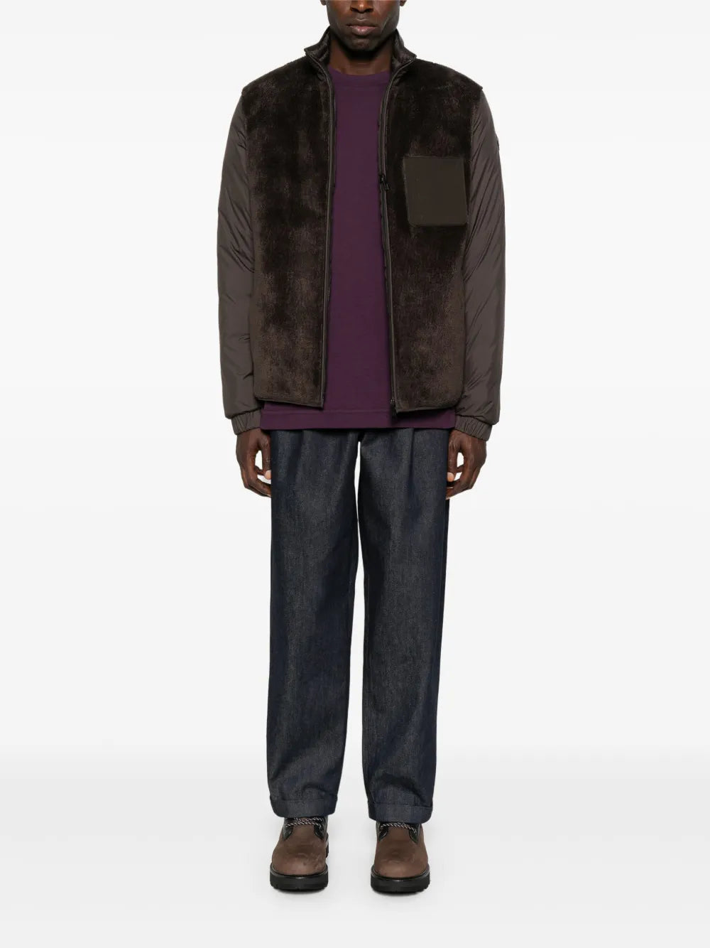 Bild des Moncler Logo-Leder-T-Shirts für Herren - Herbst-Winter 2025 - Rückansicht