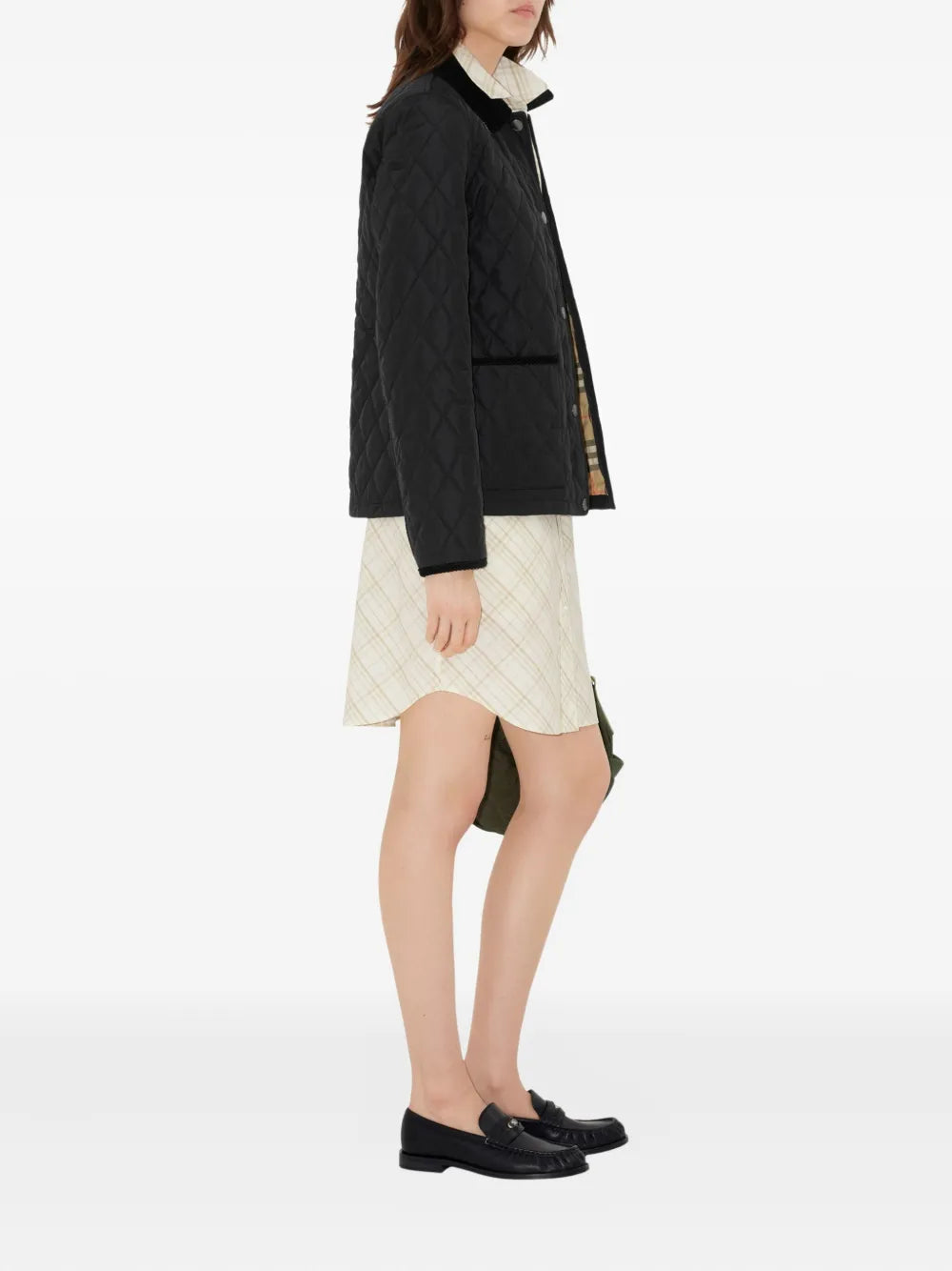 Vestes Dorset Quilted Nylon Jacket Burberry Noir Femme