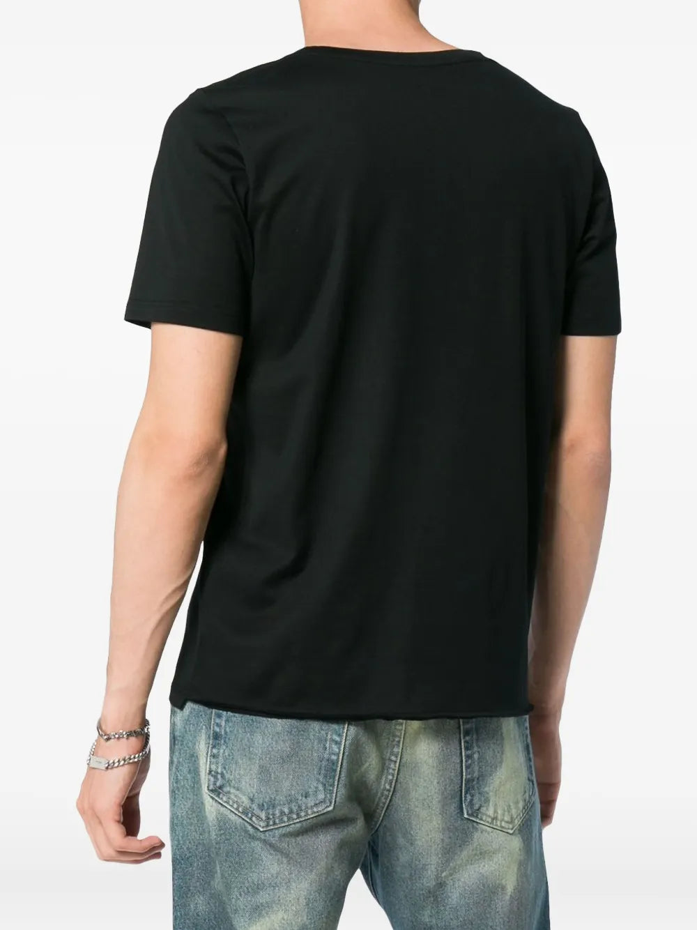 티셔츠 로고 티셔츠 Saint Laurent 검은색 Homme