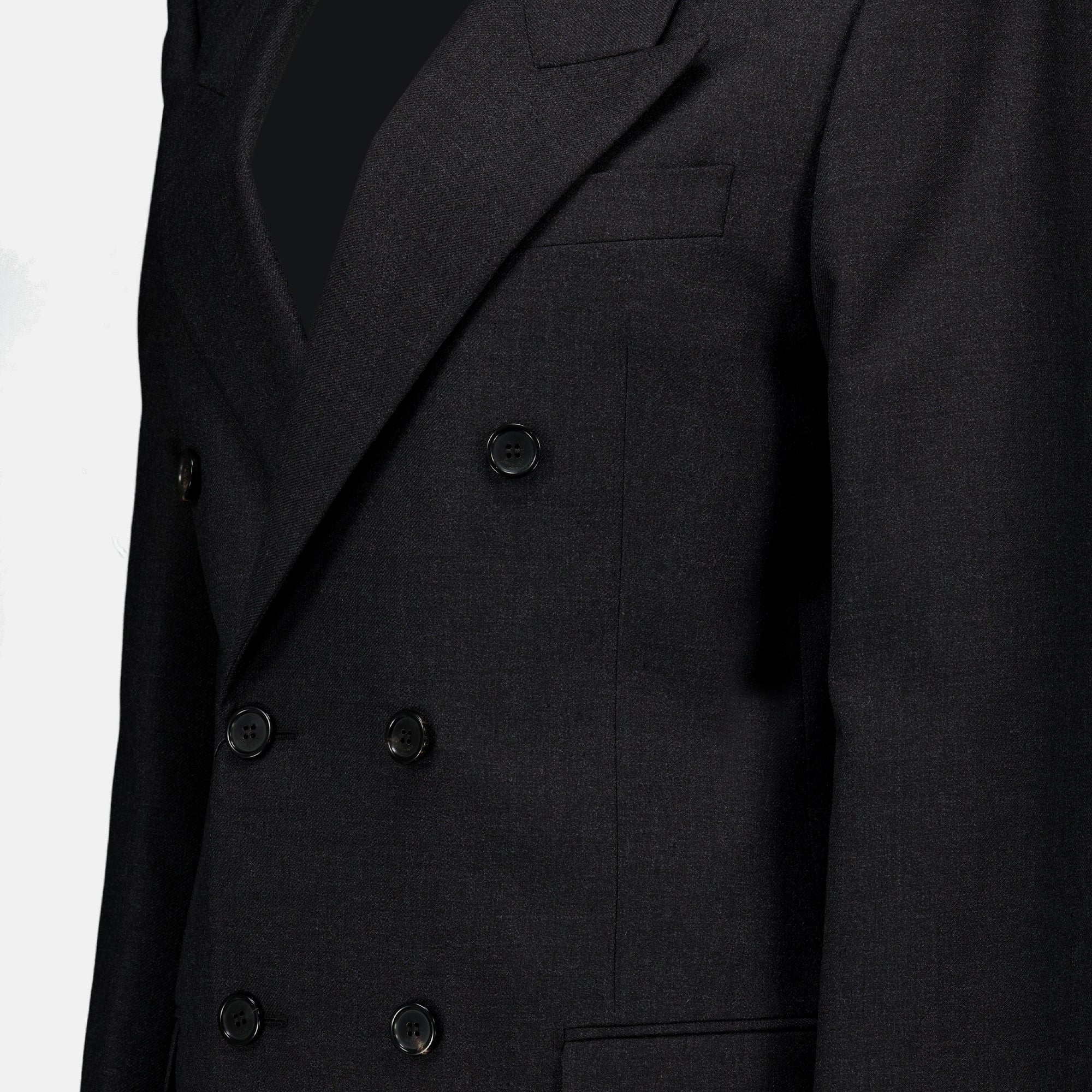 Vestes Blazer en laine noir Saint Laurent Noir Homme