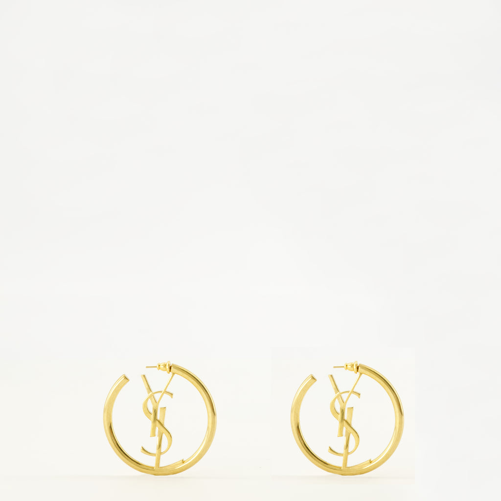 Bijoux Orecchini a Cerchio Gold Cassandre Saint Laurent Doré Femme