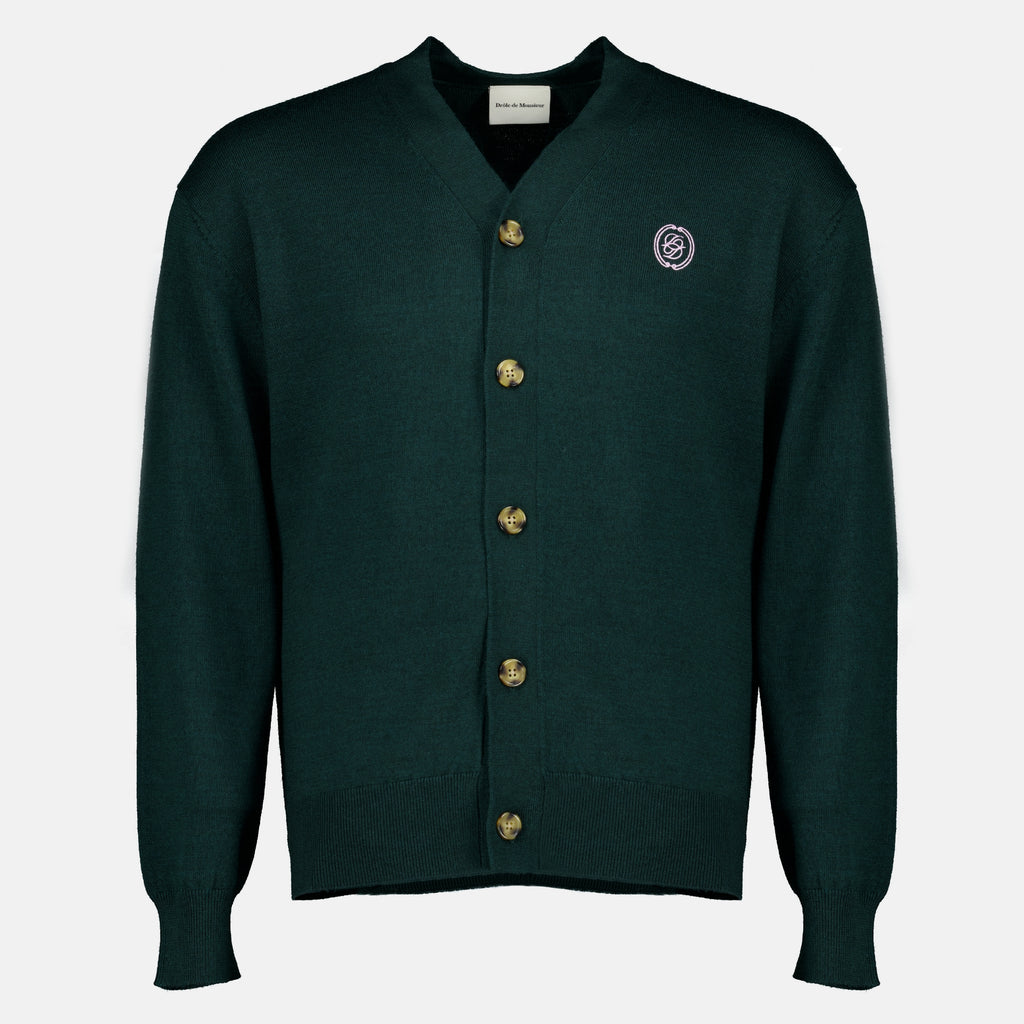 Maille 다크 그린 D 미러 가디건 Drole De Monsieur Vert Homme