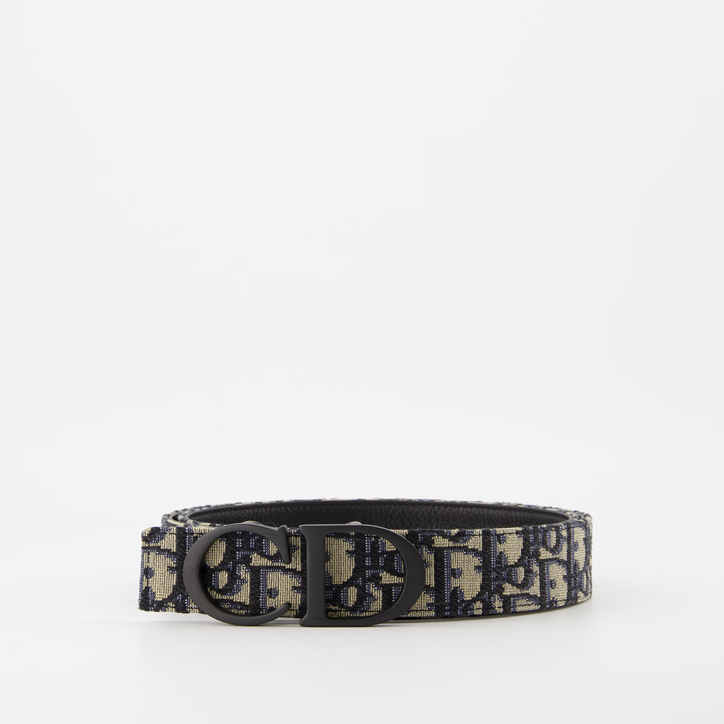 Cinture Ceinture Oblique réversible Dior Beige Homme