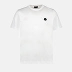 T-Shirts Vertikales Logo T-Shirt Moncler Weiß Homme