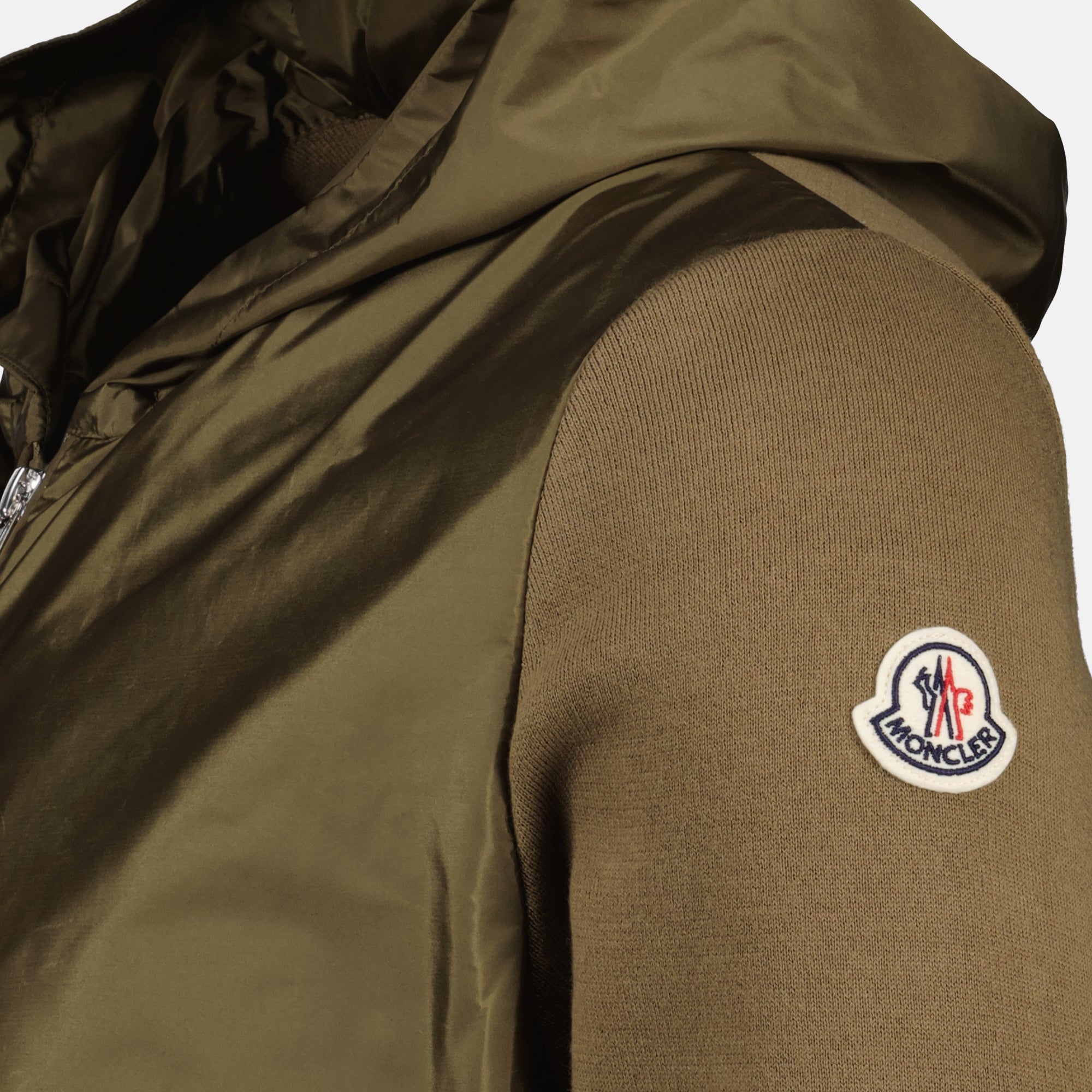 Vestes Cardigan en coton kaki Moncler Kaki Homme