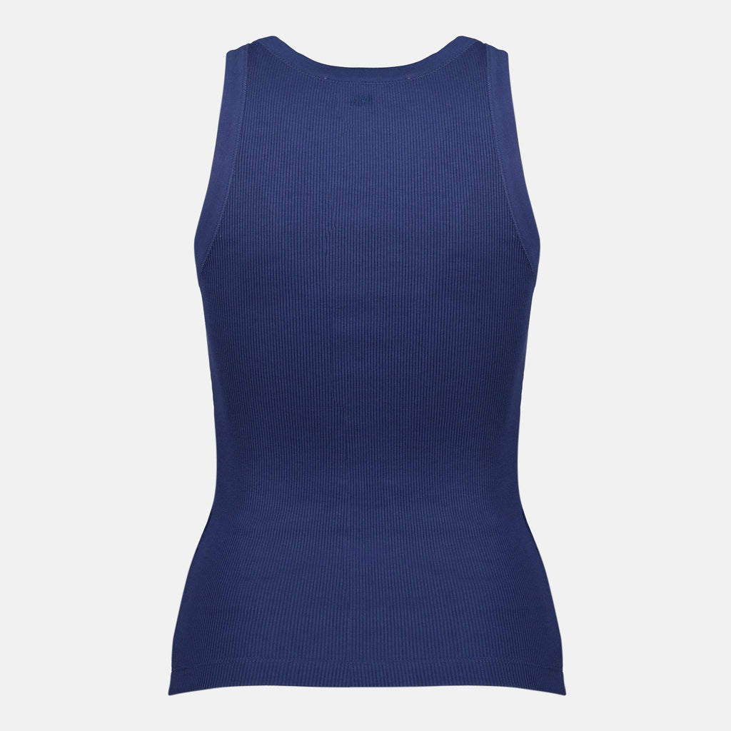 Image de l'article Débardeur Ami de coeur bleu marine de la marque Ami PARIS pour Femme - Saison Printemps-Été 2026 - Vue de Dos