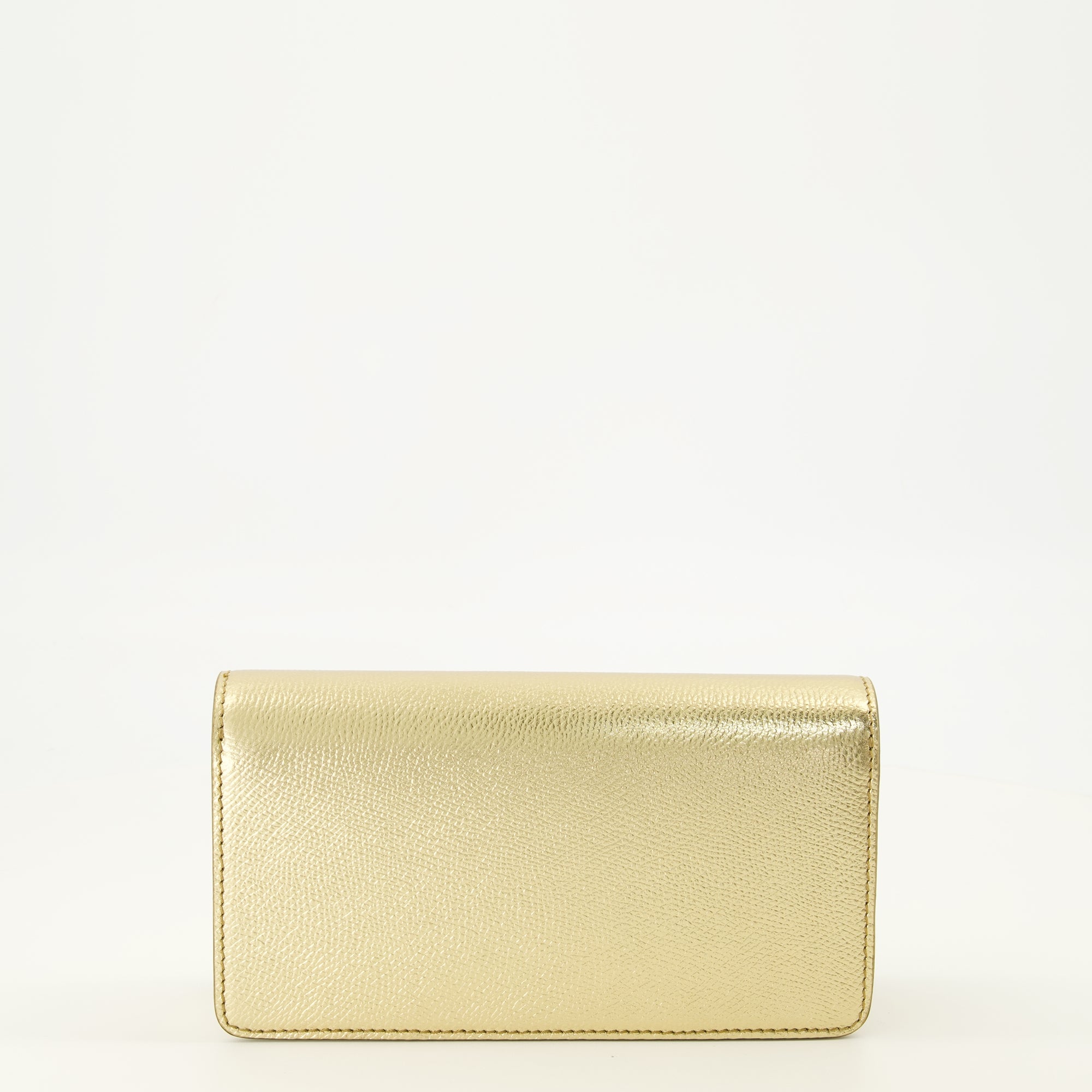 Sacs à main et épaule VLogo 래미네이티드 가죽 클러치 Valentino Garavani Doré Femme