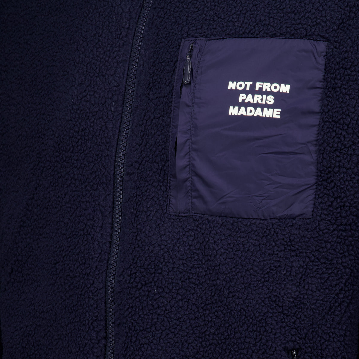 Vestes Sherpa Slogan Zip-Jacke Drole De Monsieur Bleu foncé Homme