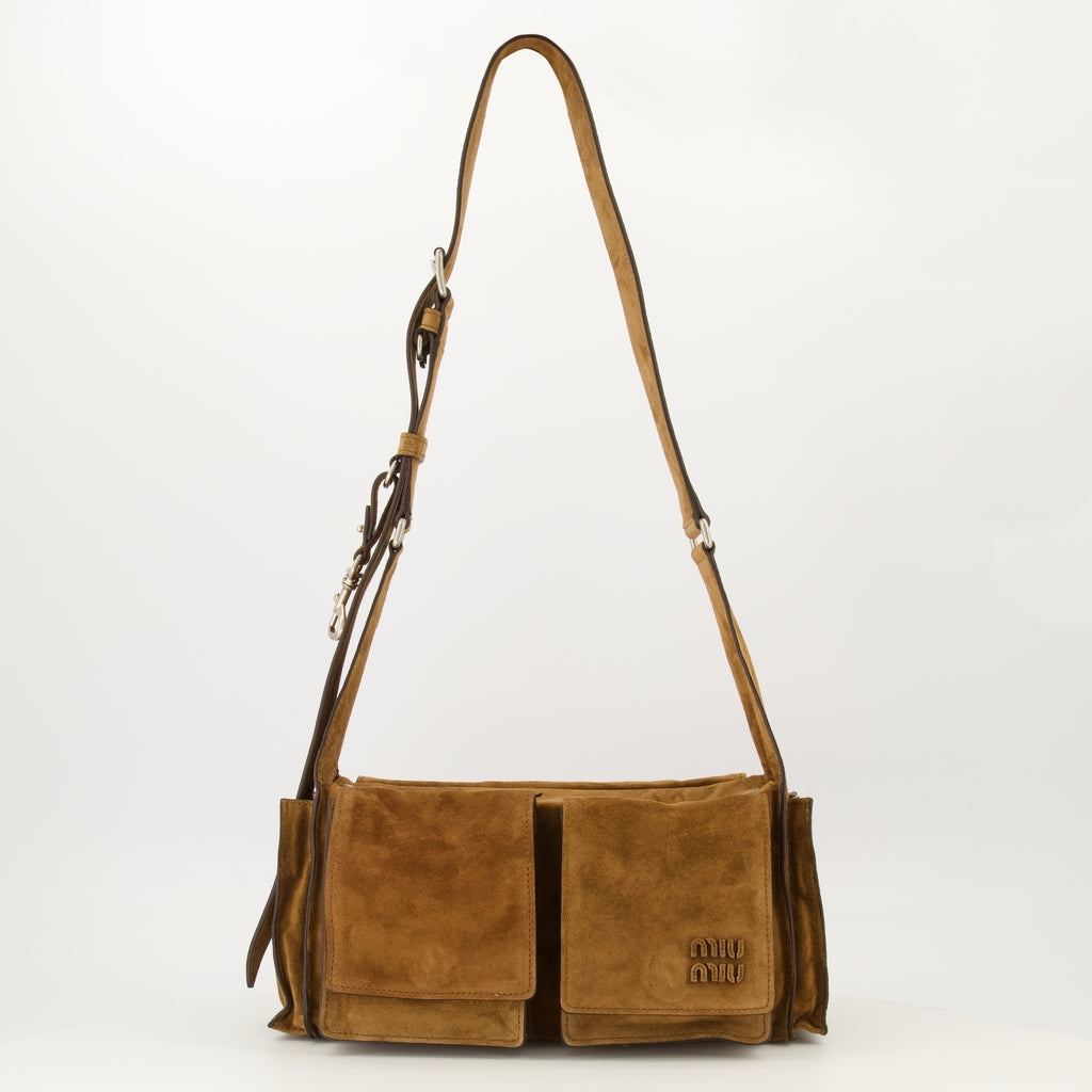 Sacs à main et épaule Sac en daim marron Miu Miu Marron Femme