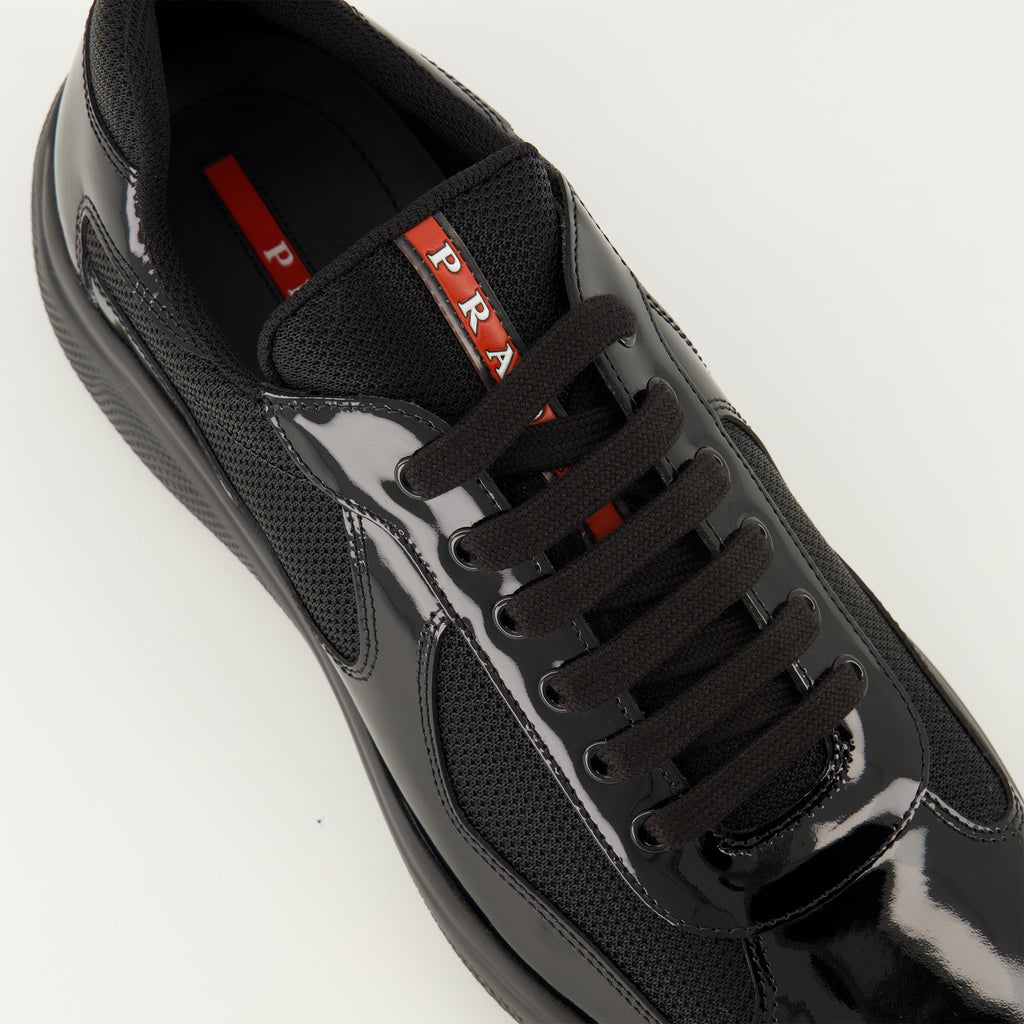 Image de l'article Baskets Prada America's cup noir de la marque Prada pour Homme - Saison Printemps-Été 2026 - Vue détaillée de haut