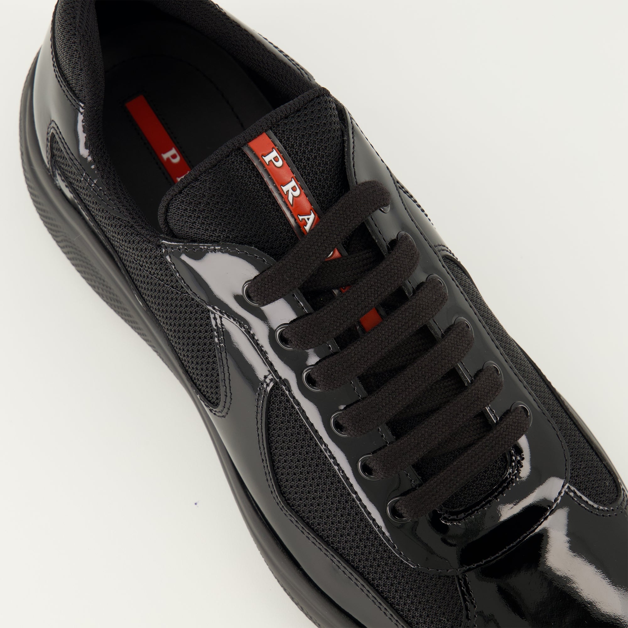 Image de l'article Baskets Prada America's cup noir de la marque Prada pour Homme - Saison Printemps-Été 2026 - Vue détaillée de haut