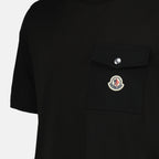 티셔츠 로고 포켓 티셔츠 Moncler 검은색 Homme