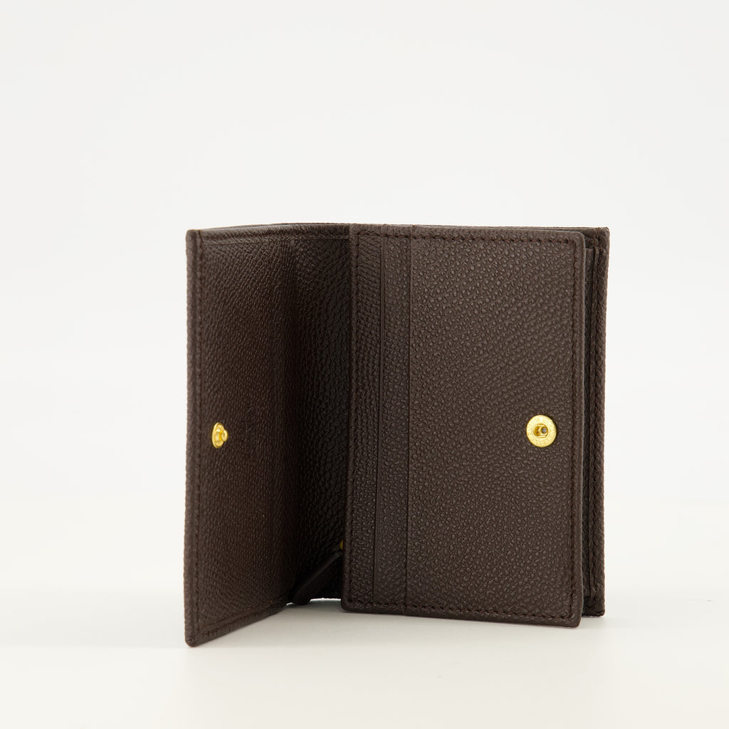 Petite maroquinerie VLogo 브라운 가죽 지갑 Valentino Garavani Marron Femme