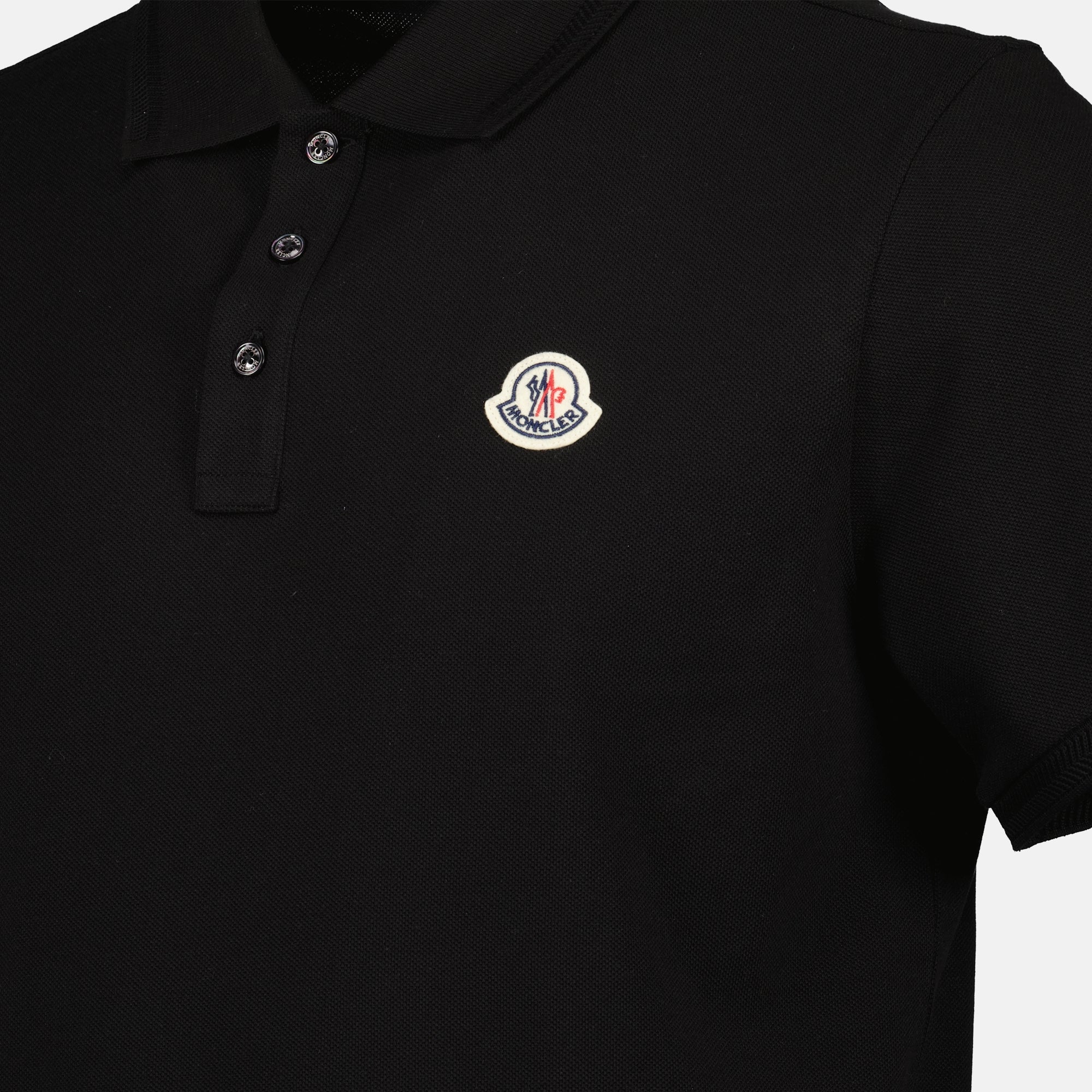 Polos Polo con Logo Moncler Negro Homme