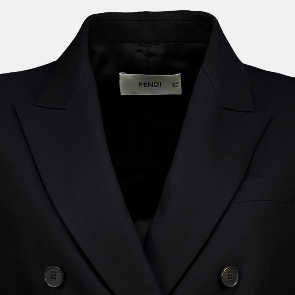 Robes Robe manteau noire Fendi Noir Femme