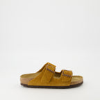 オープントゥシューズ アリゾナサンダル Birkenstock 茶色 Femme