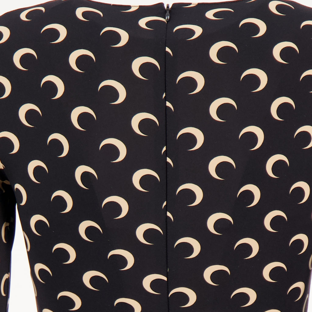 Image of the short Jersey Moon jumpsuit by Marine Serre for Women - Autumn-Winter 2025 - Detailed view_2