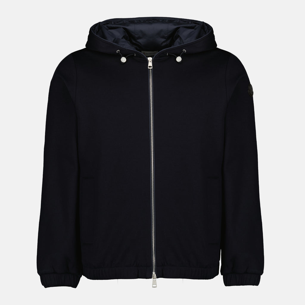 Image de l'article Veste zippée bleu marine de la marque Moncler pour Homme - Saison Printemps-Été 2026 - Vue de Face