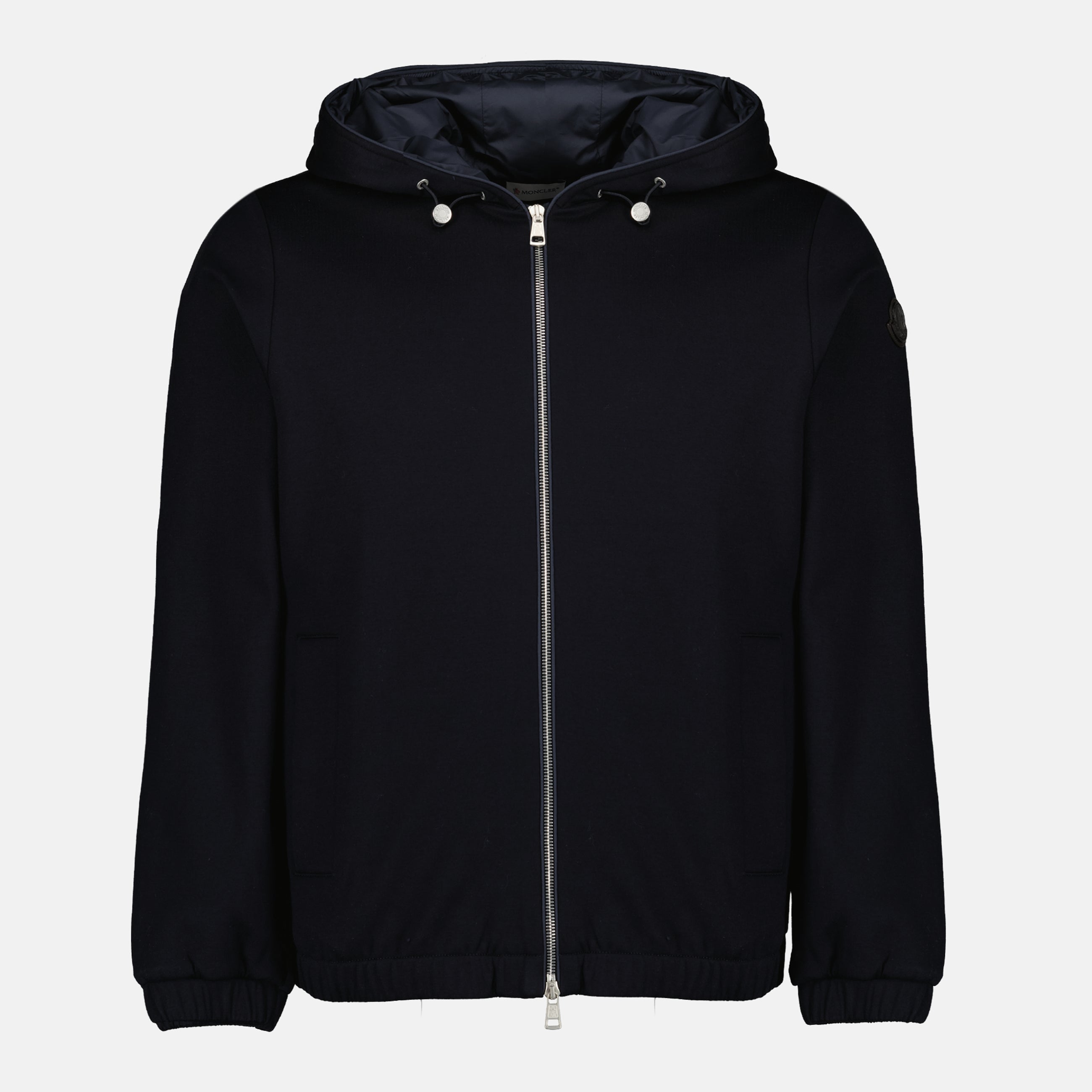 Image de l'article Veste zippée bleu marine de la marque Moncler pour Homme - Saison Printemps-Été 2026 - Vue de Face