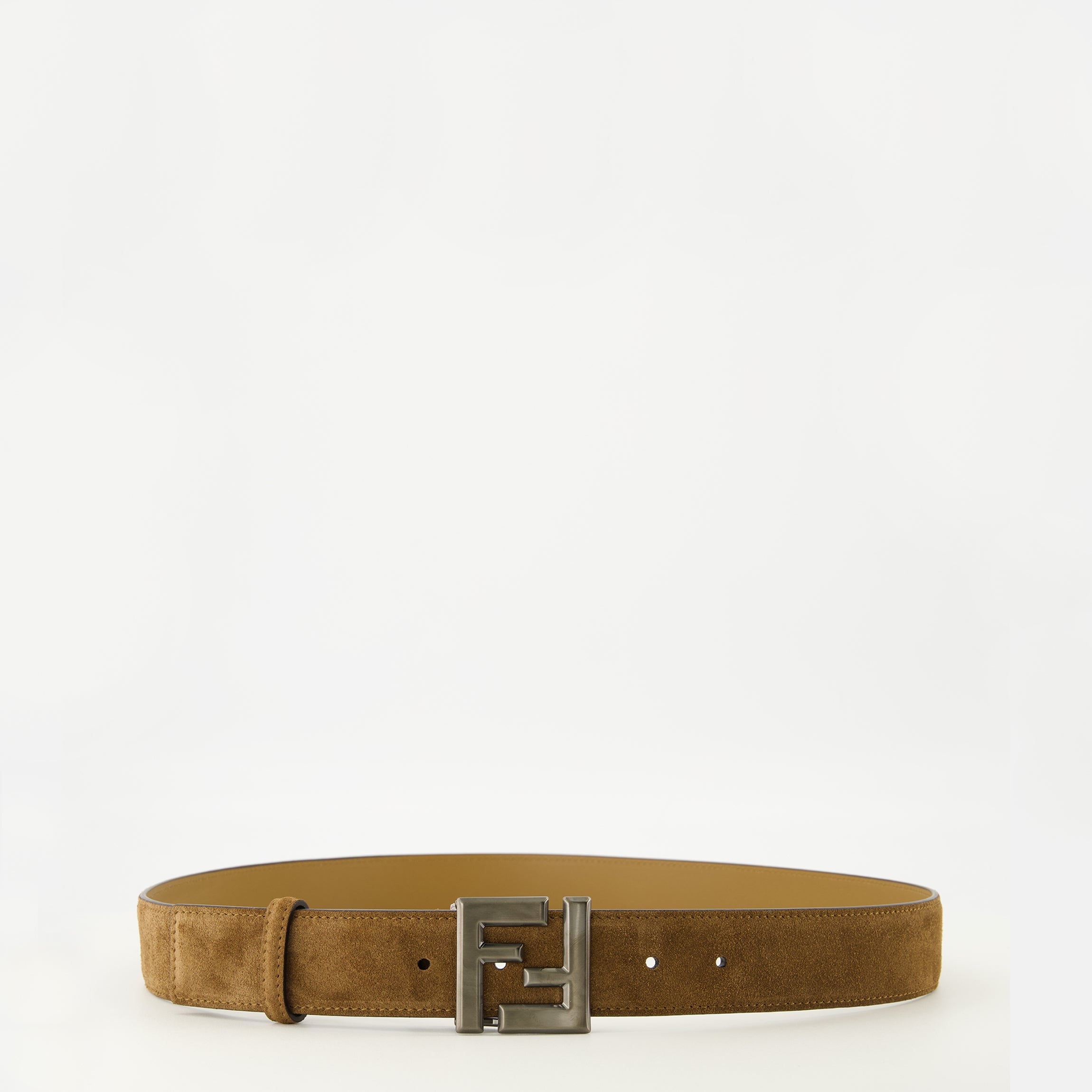 Image de l'article Ceinture FF Squared marron de la marque Fendi pour Homme - Saison Automne-Hiver 2025 - Vue de Face
