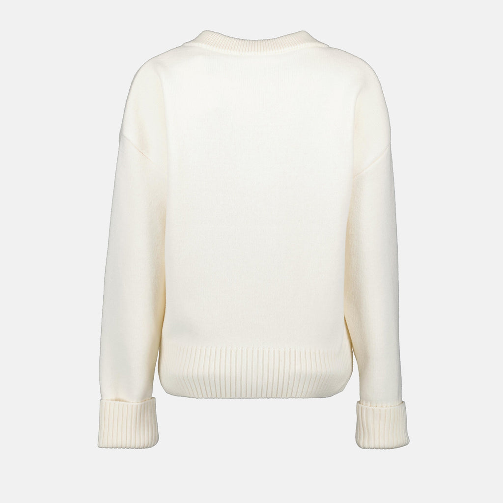 Maille Cardigan Ami de Coeur oversize Ami PARIS Blanc Unisexe