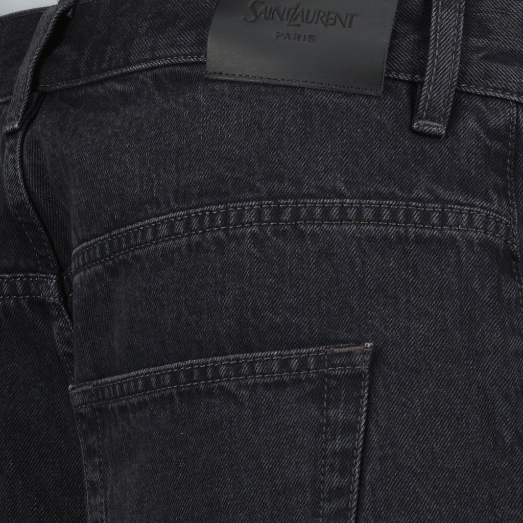 Hosen Denim Bermuda Saint Laurent Schwarz Frauen