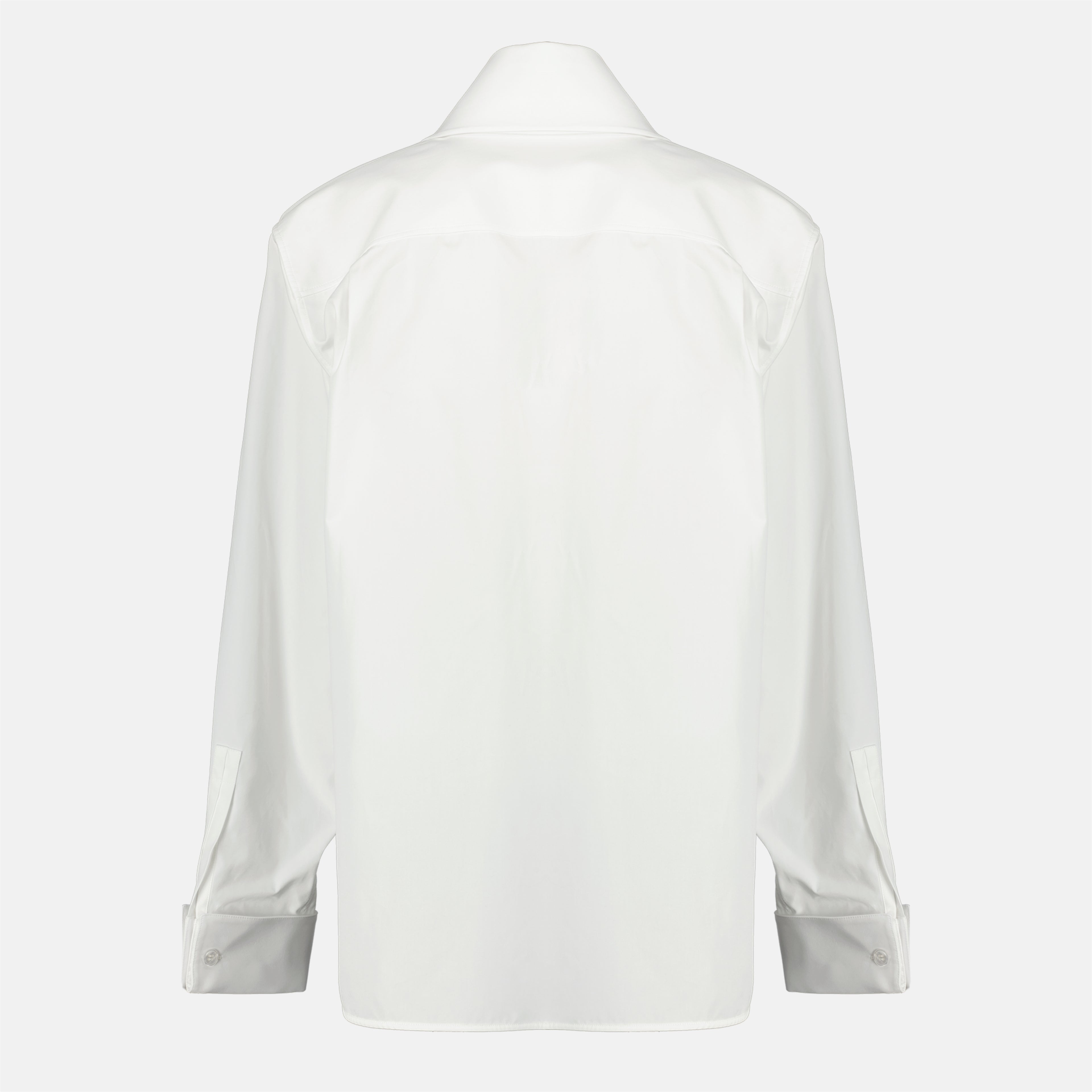 Chemises Camicia con Papillon in Popeline Bianco Saint Laurent Blanc Femme