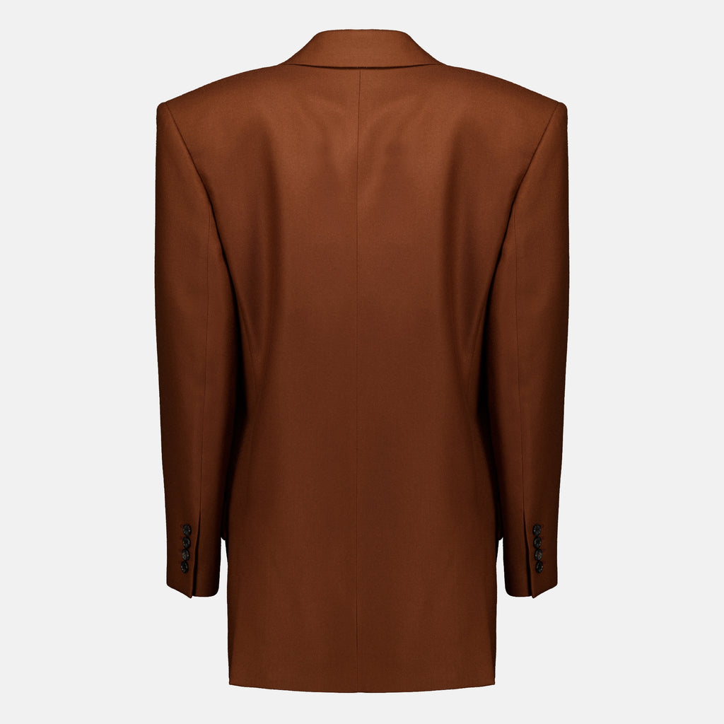 Vestes 브라운 캐시미어 블레이저 Saint Laurent Marron Femme