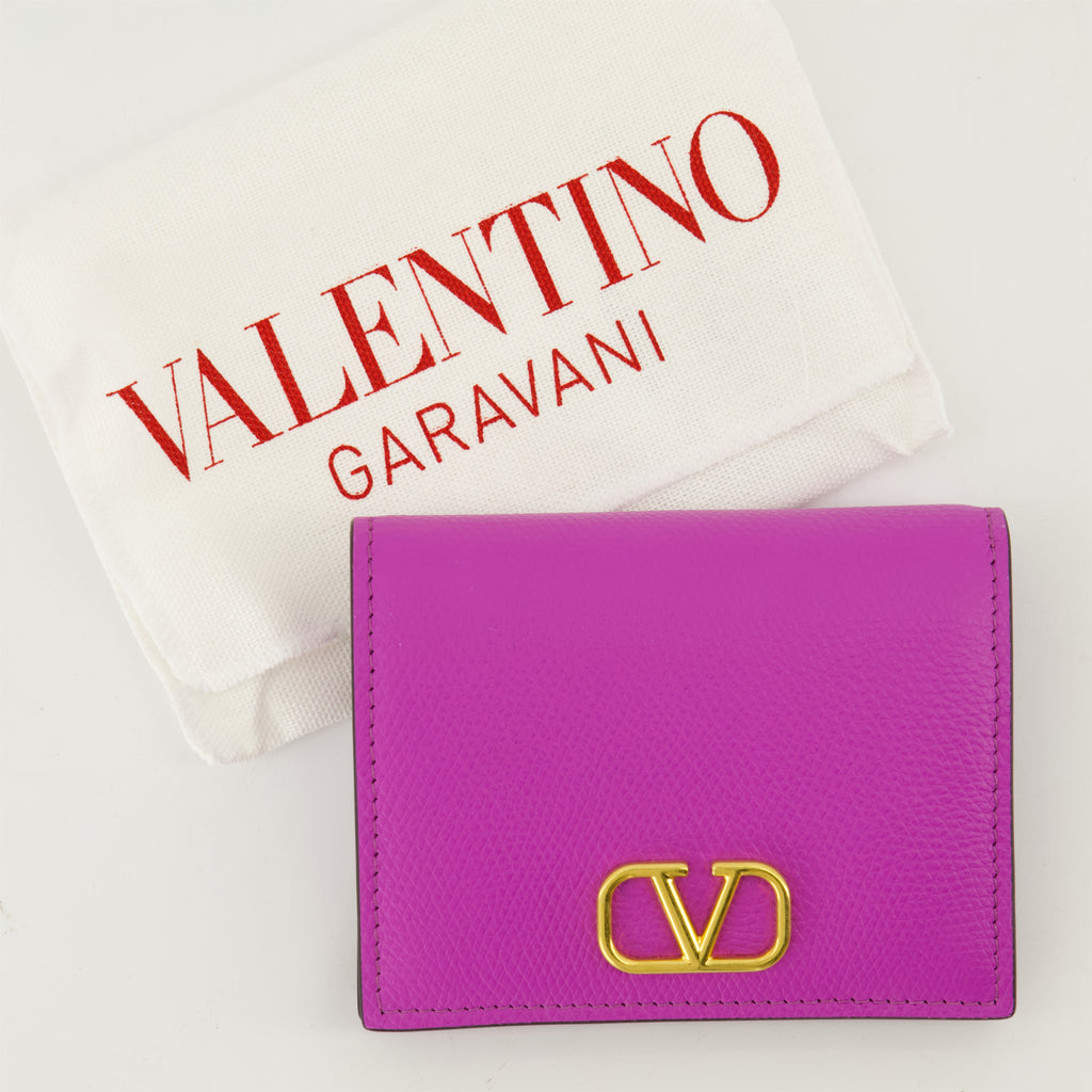 Small leather goods Portefeuille VLogo Signature Valentino Garavani Purple Femme