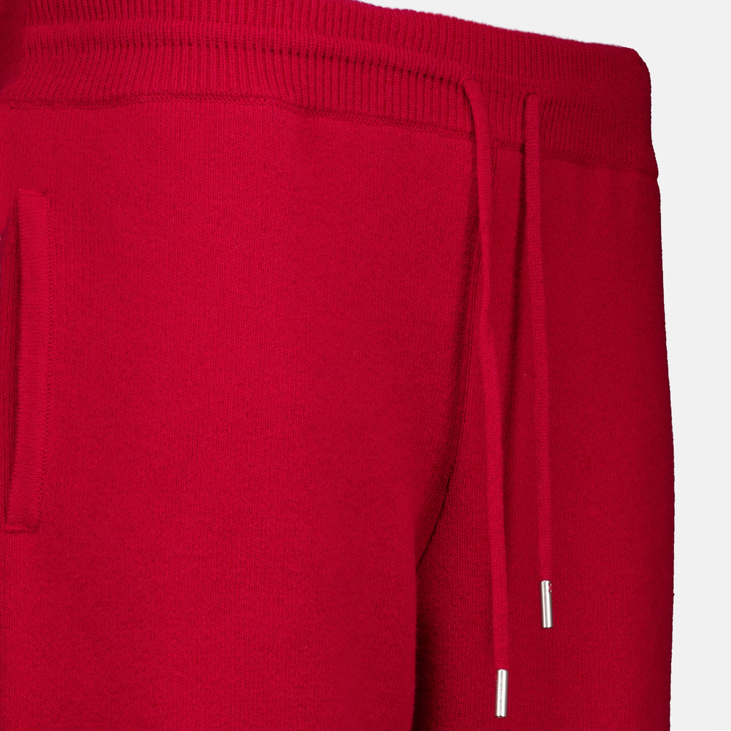 Pantalons Jogging rouge en laine Ami PARIS Rouge Unisexe