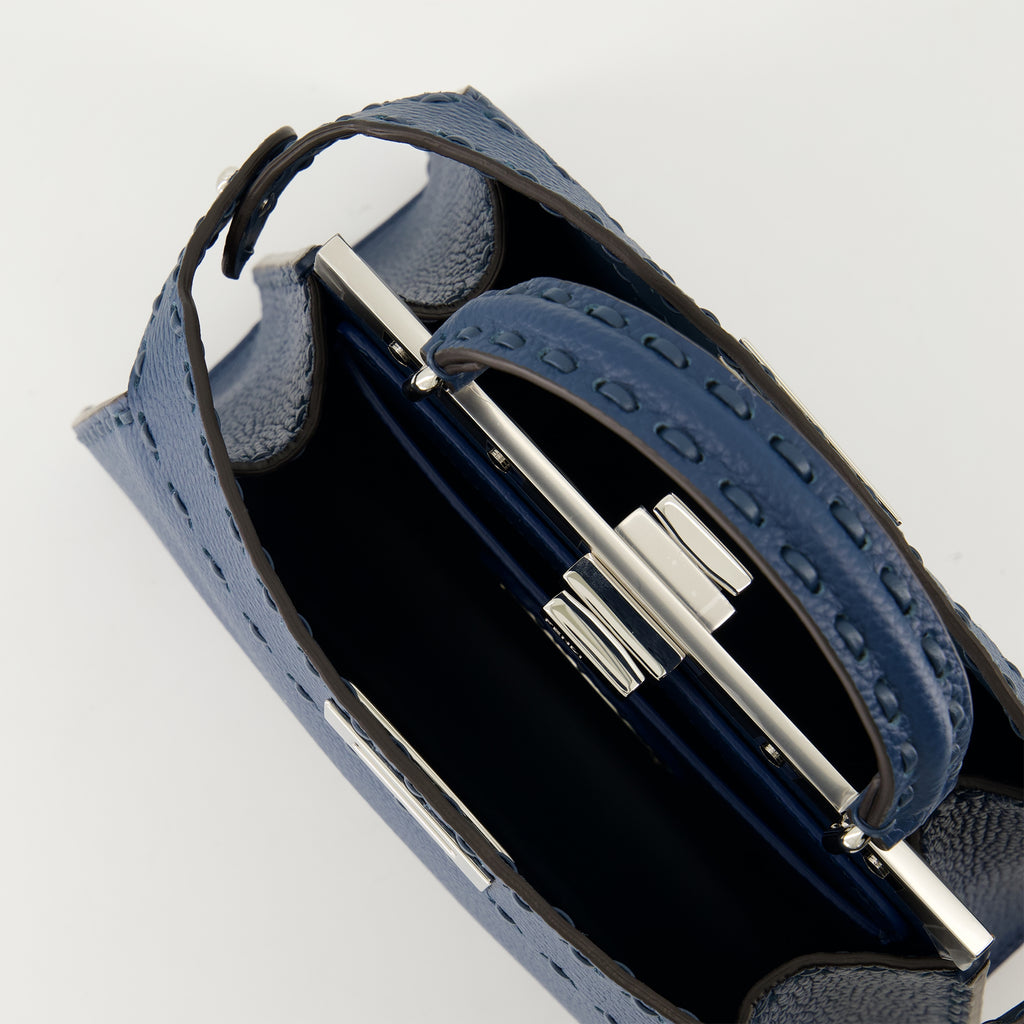 Bolsos de mano y al hombro Sac Peekaboo ISeeU Petit Fendi Azul Femme
