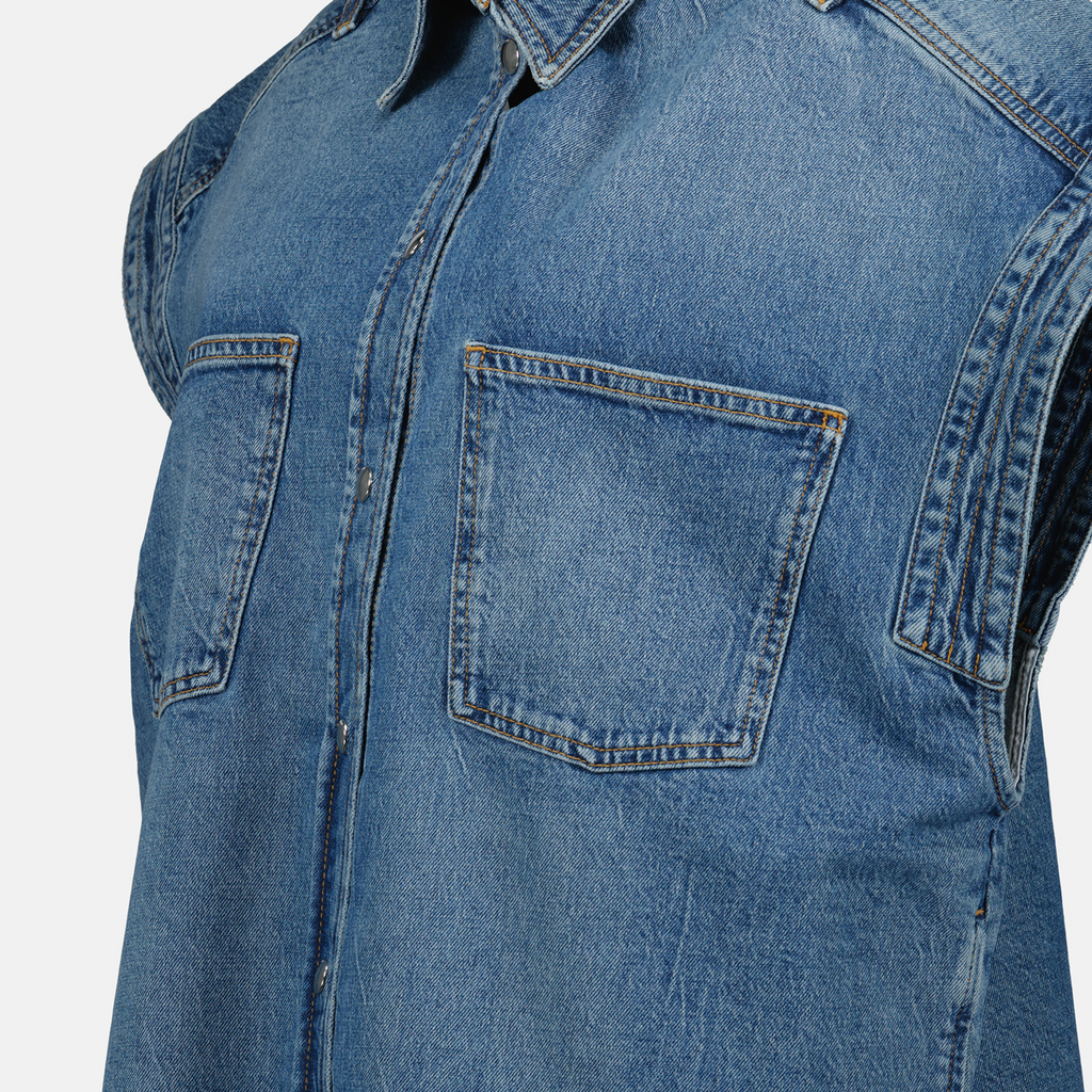 Jaquetas Casaco de Denim Elycia Iro Azul Femme
