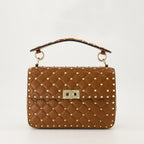 Sacs bandoulière Sac Rockstud Spike moyen Valentino Garavani Marron Femme