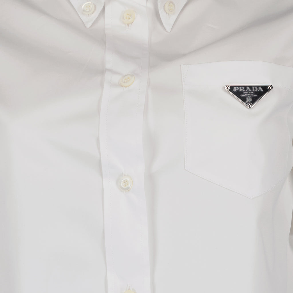 셔츠 P419G S 222 1XV2 f0009 bianco Prada 하얀색 Femme