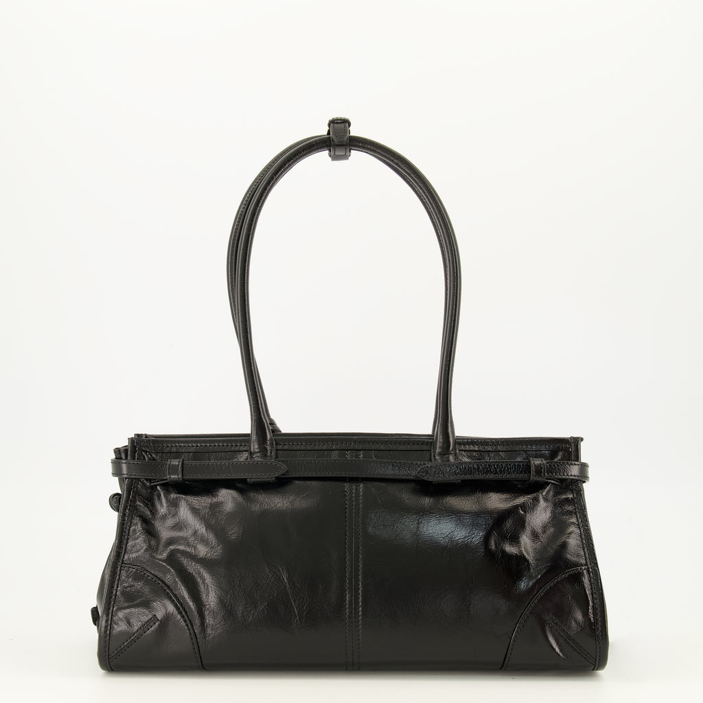 Sacs à main et épaule ボニー ミディアム レザー バッグ ブラック Prada Noir Femme