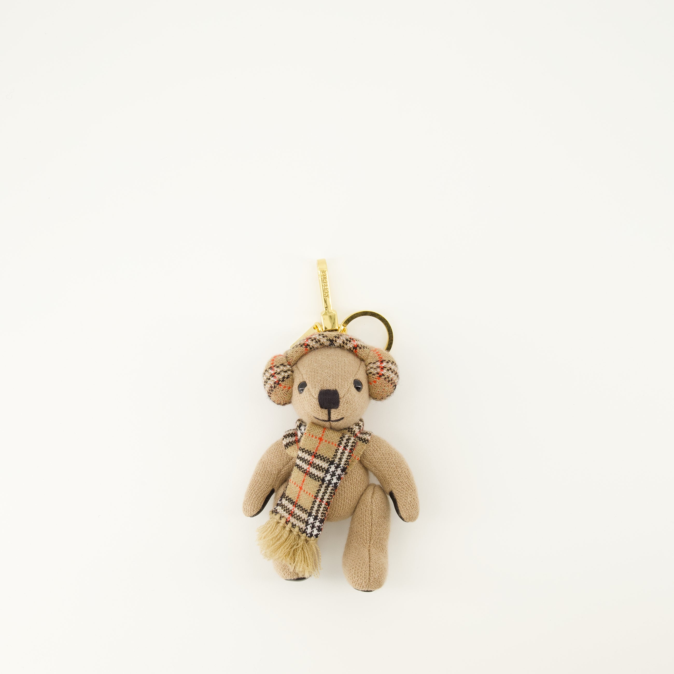 Image of the Burberry Thomas Bear Keychain for Women - Autumn-Winter 2025 - Front View