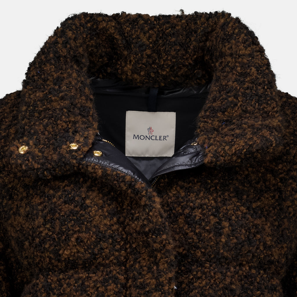 Manteaux Doudoune mi-longue Remarquable Moncler Noir Femme