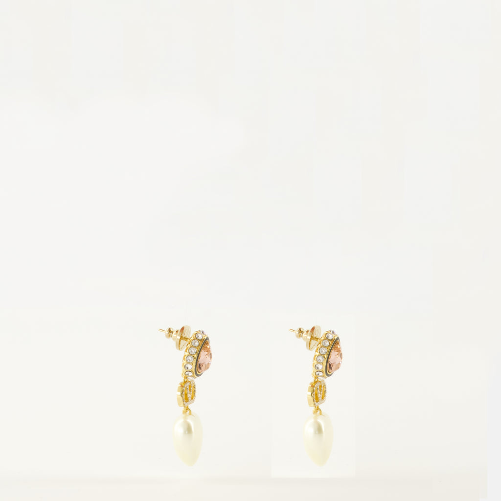 Image of the article VLogo heart earrings in enamel and crystals by Valentino Garavani for Women - Spring-Summer 2026 - Detailed View_2