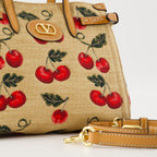 Bolsos bandolera Bolso Tote Cherryfic Pequeño Valentino Garavani Beige Femme