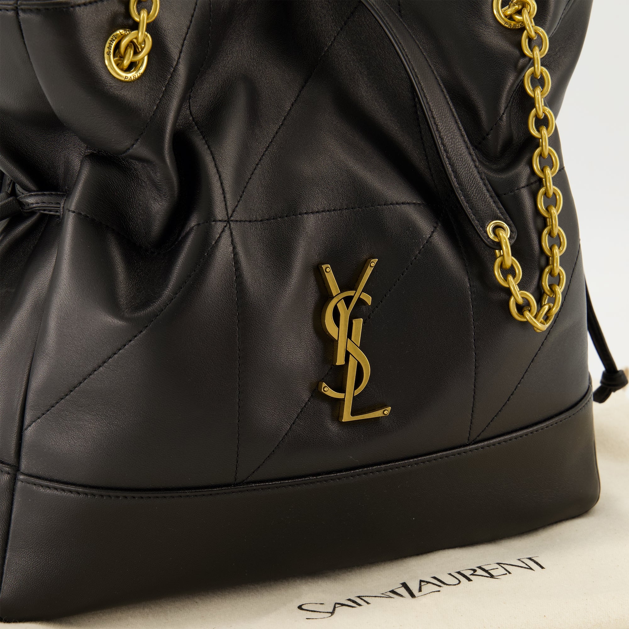 Sacs seau Sac Jamie Shopping small en cuir noir Saint Laurent Noir Femme