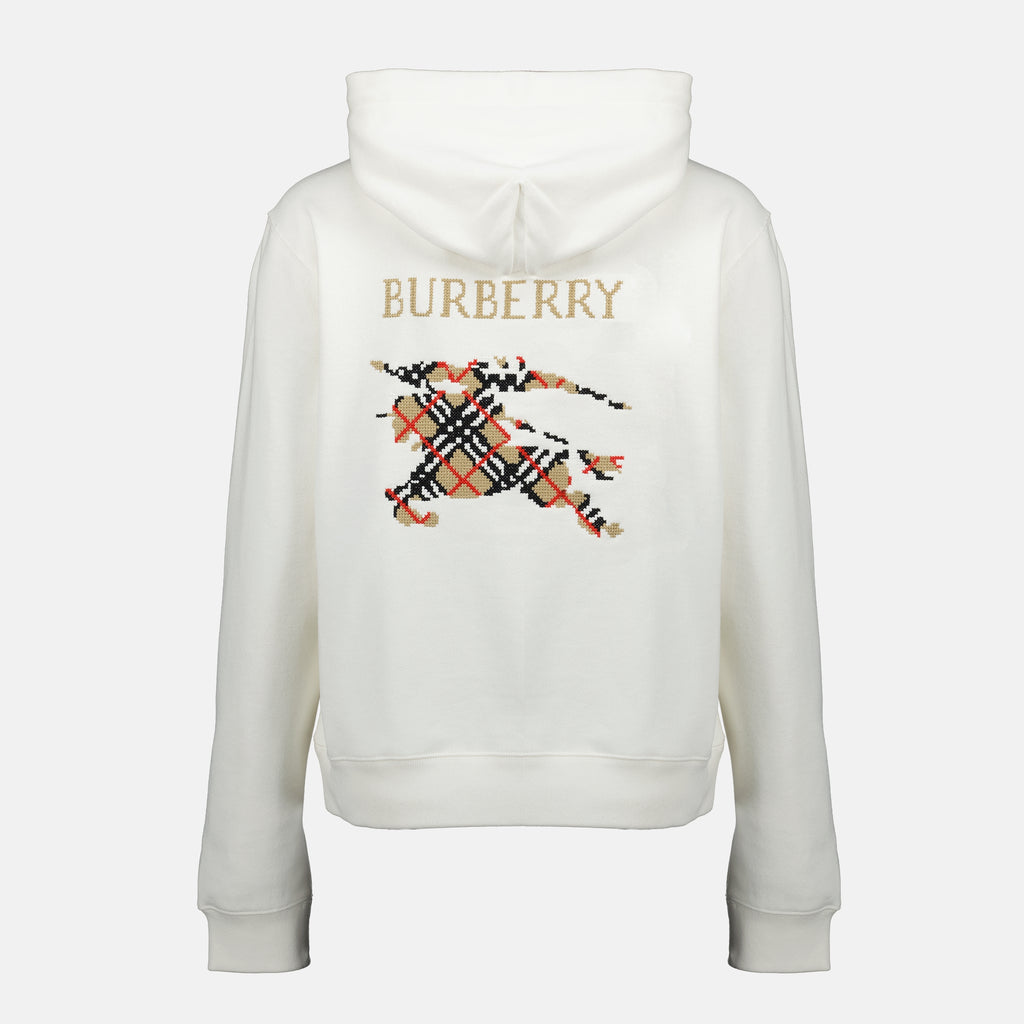 Image of the Burberry Knight Hoodie for Women - Fall-Winter 2025 - Detailed View 2
