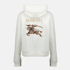 Imagem do sweatshirt com capuz Knight da Burberry para Mulheres - Outono-Inverno 2025 - Vista Detalhada 2