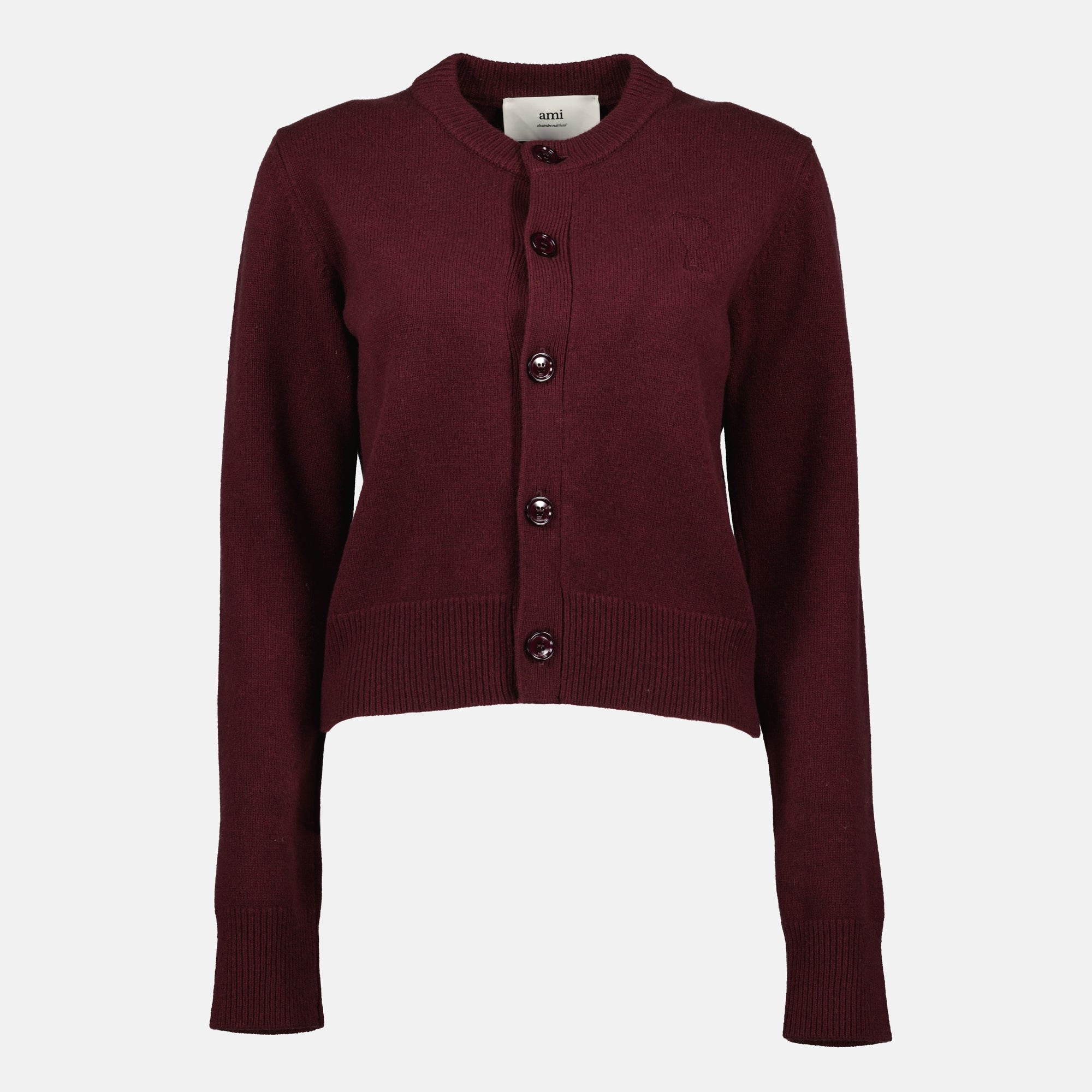 Image de l'article Cardigan AMI de coeur de la marque Ami PARIS pour Femme - Saison Automne-Hiver 2025 - Vue de Face