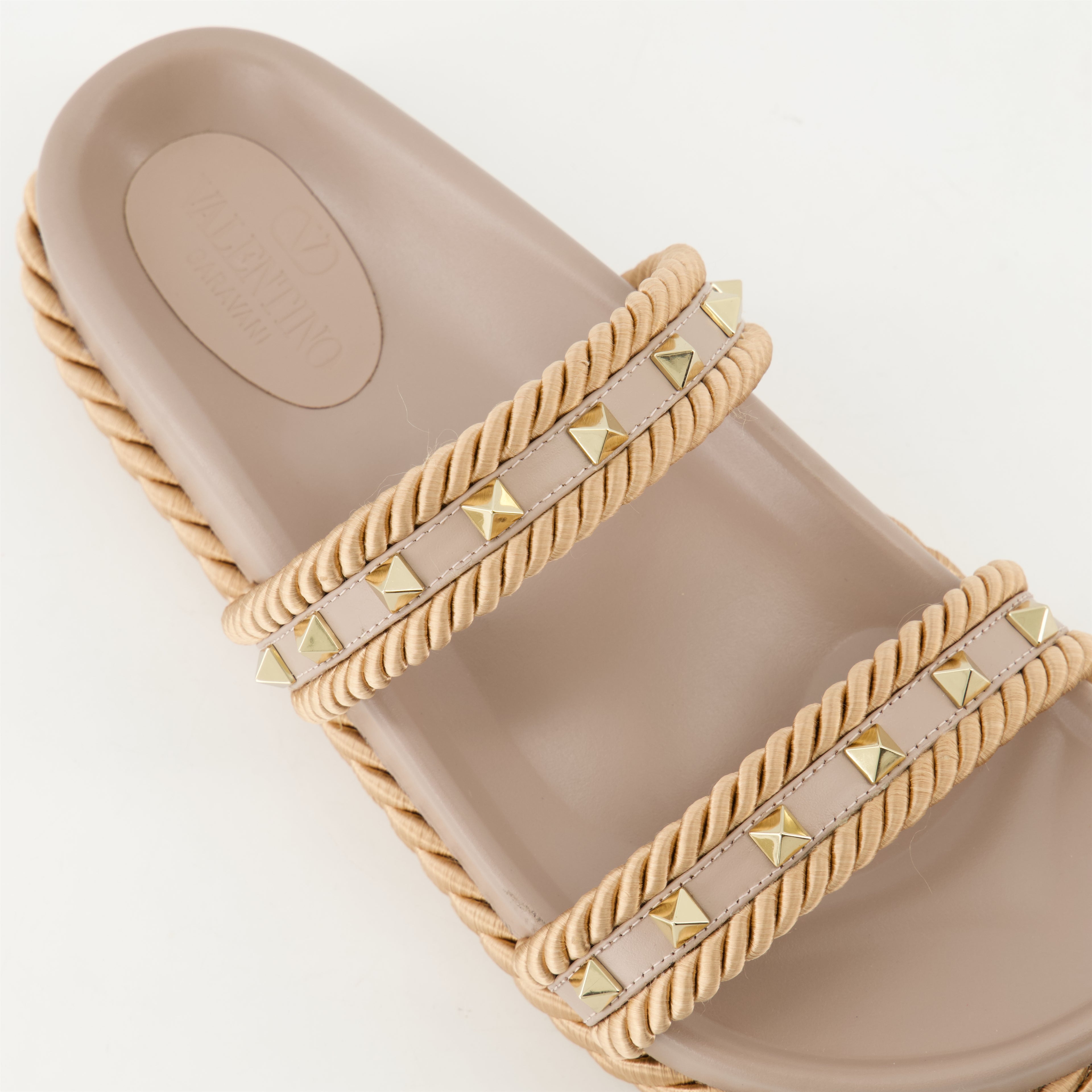 Compensées et plateformes Sandales Rockstud Platform Valentino Garavani Beige Femme