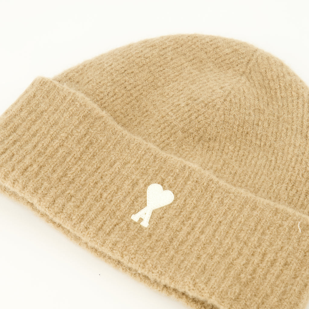 Chapeaux, casquettes et bonnets 베이지 알파카 비니 Ami PARIS Beige Unisexe